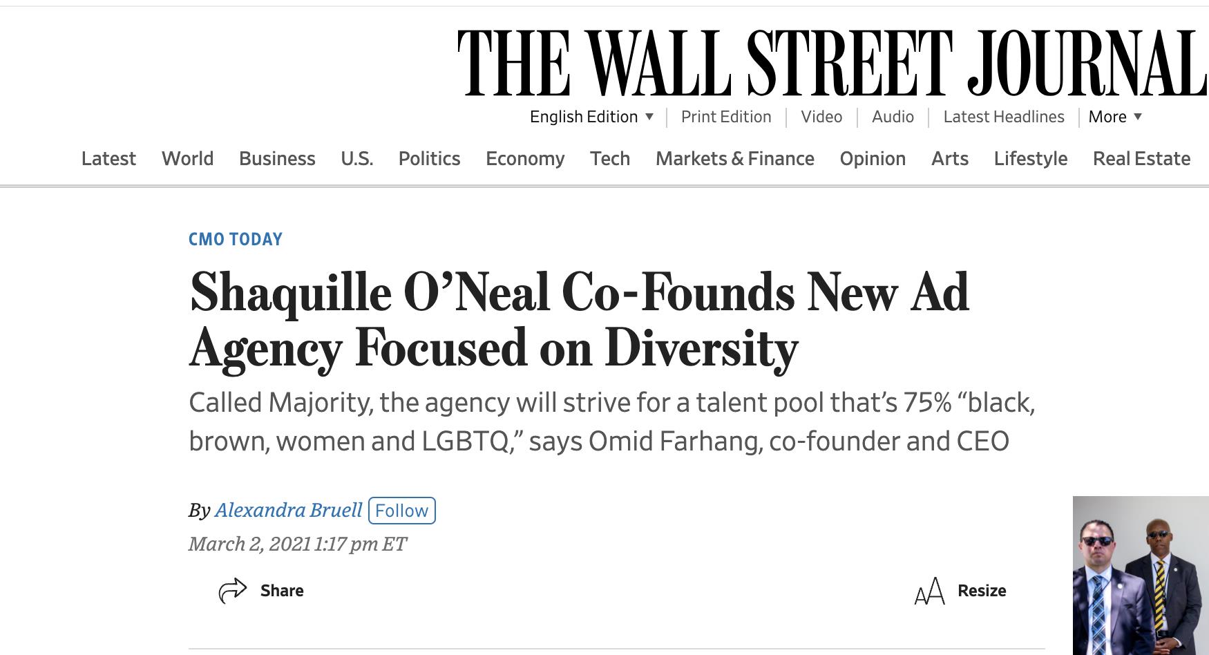 Shaquille O’Neal Co-Founds New Ad Agency Focused on Diversity